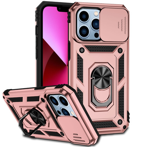 iPhone 13 Pro Max Sliding Camshield Holder Phone Case  - Rose Gold