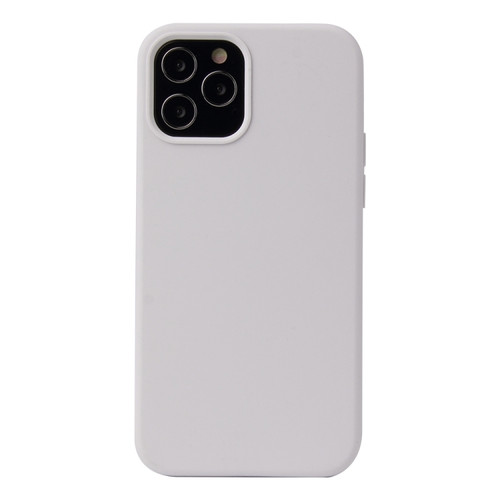 iPhone 13 Pro Max Solid Color Liquid Silicone Shockproof Protective Case  - White