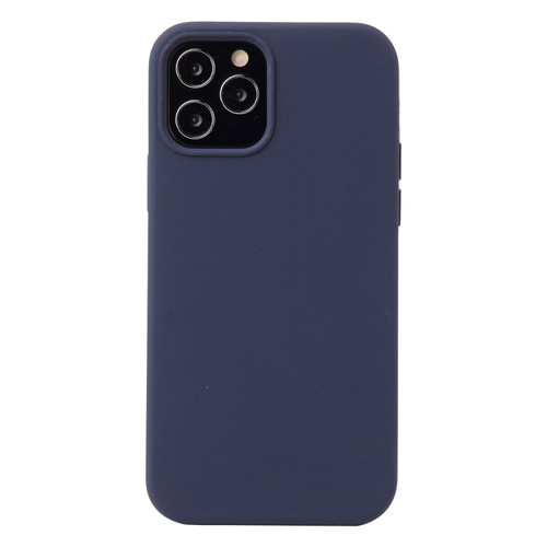 iPhone 13 Pro Max Solid Color Liquid Silicone Shockproof Protective Case  - Midnight Blue