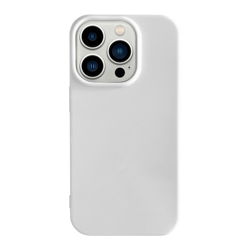 iPhone 13 Pro Max Shockproof Solid Color TPU Phone Case - White