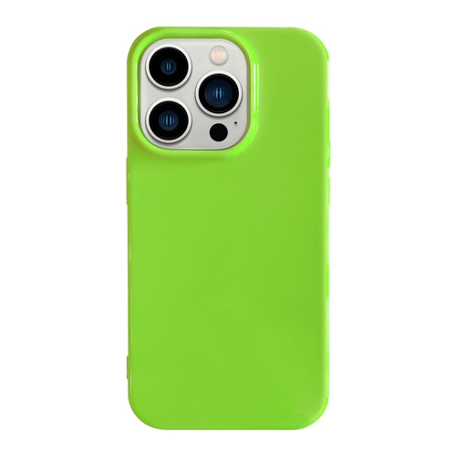 iPhone 13 Pro Max Shockproof Solid Color TPU Phone Case - Fluorescent Green