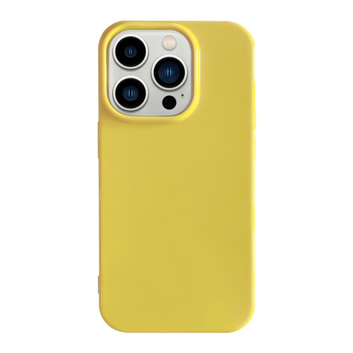 iPhone 13 Pro Max Shockproof Solid Color TPU Phone Case - Yellow