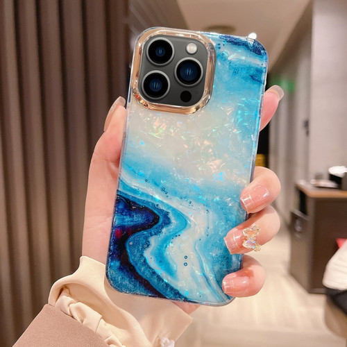 iPhone 13 Pro Max Colorful Crystal Ripple TPU Phone Case - Blue