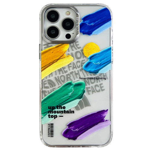 iPhone 13 Pro Max Oil Painting Pattern PC Phone Case - Artistic Strokes