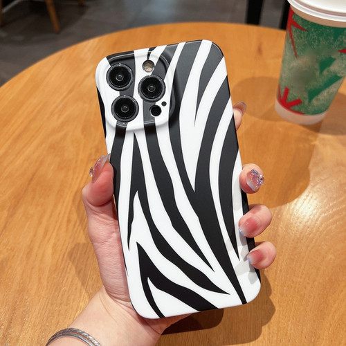 iPhone 13 Pro Max Frosted TPU Phone Case - Zebra Texture