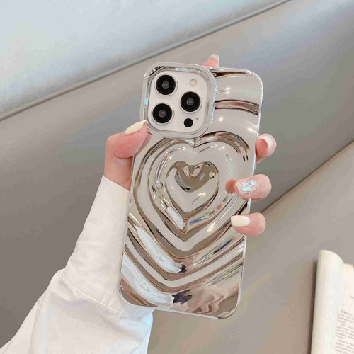 iPhone 13 Pro Max 3D Love Pattern Phone Case - Grey