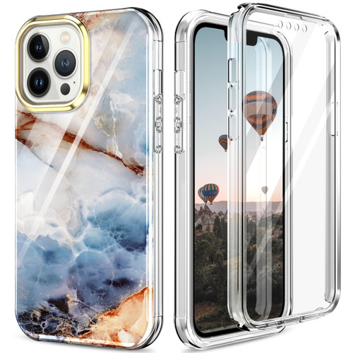 iPhone 13 Pro Max 360 Full Body Painted Phone Case  - Marble L07