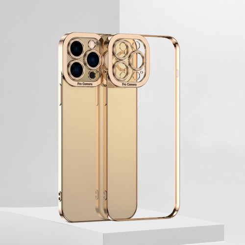 iPhone 13 Pro Max Electroplating TPU Phone Case  - Gold