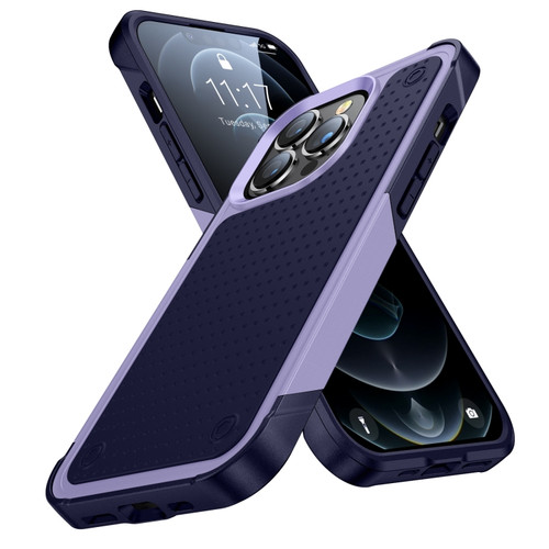 iPhone 13 Pro PC + TPU Shockproof Protective Phone Case - Light Purple+Sapphire Blue