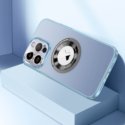 iPhone 13 Pro CD Texture MagSafe Magnetic Phone Case - Sierra Blue