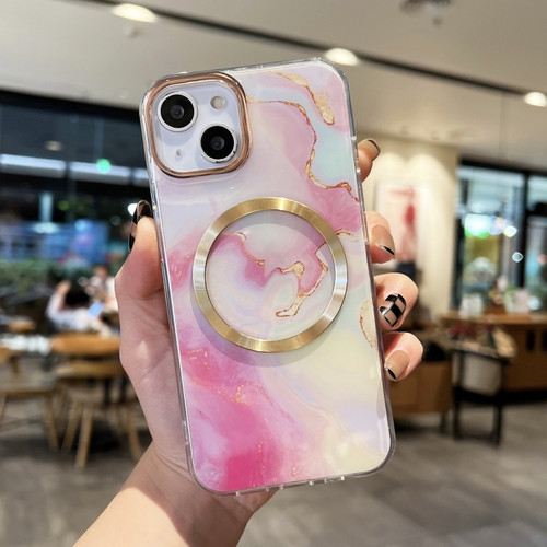 iPhone 13 Pro Gilt Marble Magsafe Phone Case - Pink