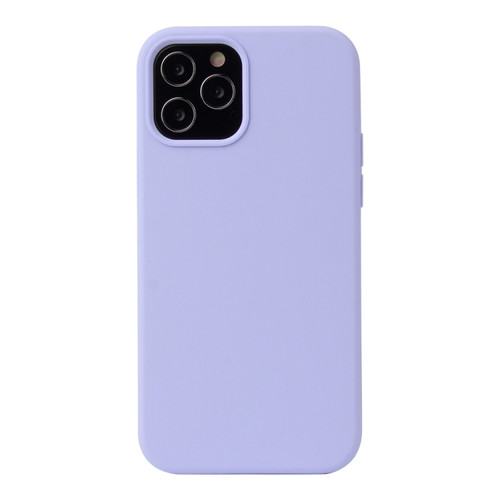 iPhone 13 Pro Solid Color Liquid Silicone Shockproof Protective Case - Light Purple