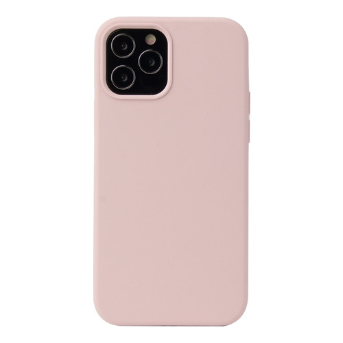 iPhone 13 Pro Solid Color Liquid Silicone Shockproof Protective Case - Sand Pink