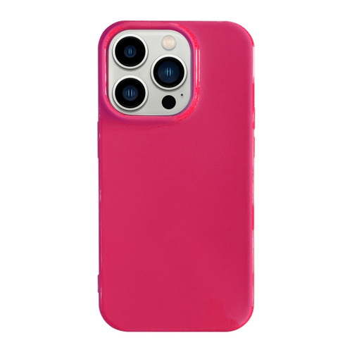 iPhone 13 Pro Shockproof Solid Color TPU Phone Case - Rose Red