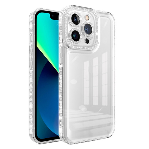 iPhone 13 Pro Shinning Diamond Space Shockproof Phone Case - Transparent