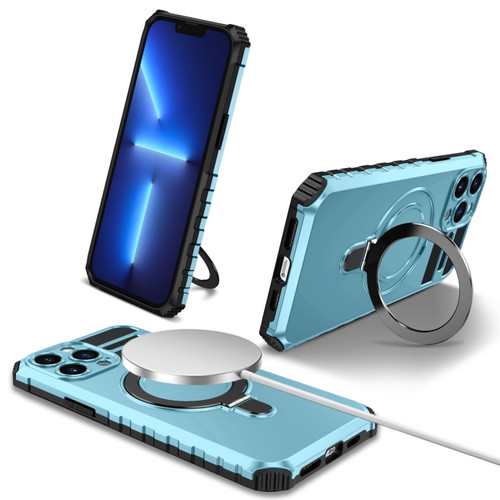 iPhone 13 Pro MagSafe Magnetic Holder Phone Case - Light Blue