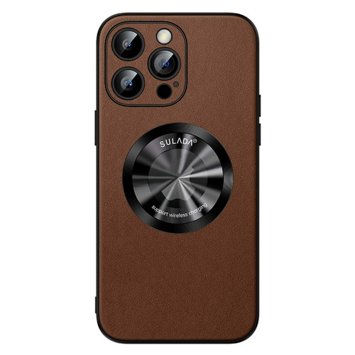 iPhone 13 Pro SULADA Microfiber Leather MagSafe Magnetic Phone Case - Brown