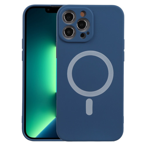 iPhone 13 Pro Liquid Silicone Shockproof Magsafe Case - Navy Blue