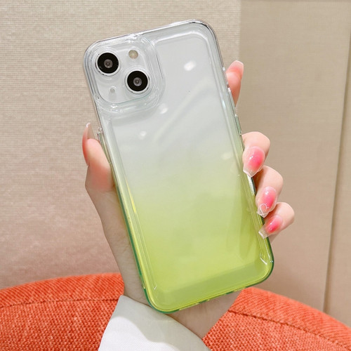 iPhone 13 Pro Gradient Electroplated Button Space Phone Case - Green