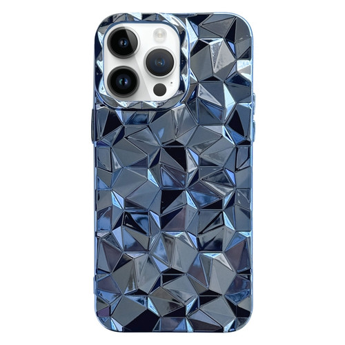 iPhone 13 Pro Electroplating Honeycomb Edged TPU Phone Case - Blue