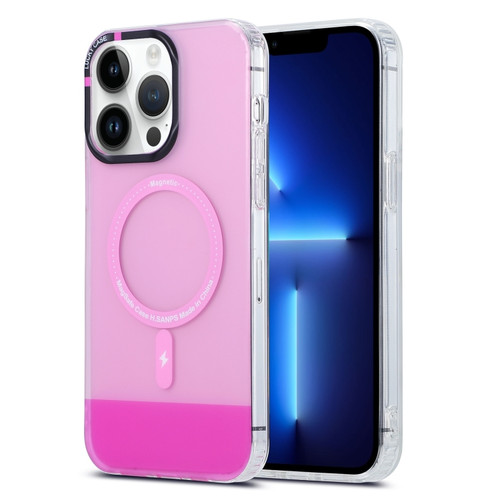 iPhone 13 Pro PC + TPU IMD MagSafe Magnetic Phone Case - Pink