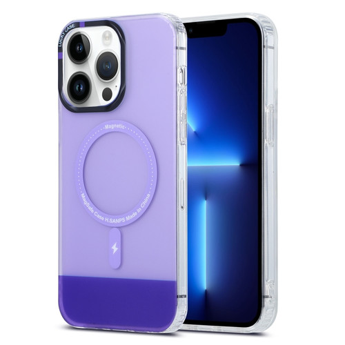 iPhone 13 Pro PC + TPU IMD MagSafe Magnetic Phone Case - Purple