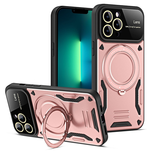 iPhone 13 Pro Large Window MagSafe Holder Phone Case - Rose Gold