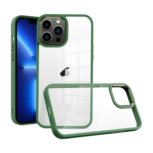 iPhone 13 Pro Macaron High Transparent PC Phone Case - Green