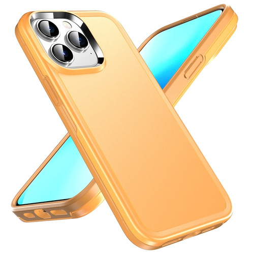 iPhone 13 Double Solid Color Armor Phone Case - Orange