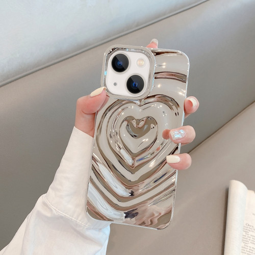 iPhone 13 3D Love Pattern Phone Case - Grey