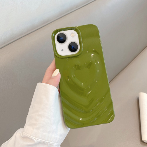 iPhone 13 3D Love Pattern Phone Case - Green