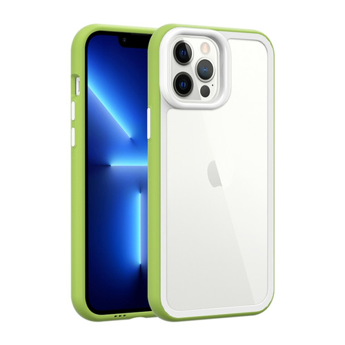 iPhone 13 Color Frame 2 in 1 Hollow Cooling Phone Case - Green