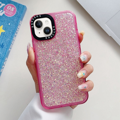 iPhone 13 Glitter Epoxy Shockproof Phone Case - Pink
