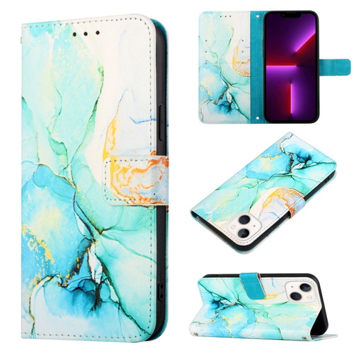 iPhone 13 PT003 Marble Pattern Flip Leather Phone Case - LS003