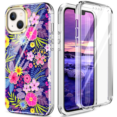 iPhone 13 360 Full Body Painted Phone Case - Flowers L08