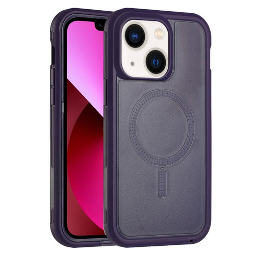 iPhone 13 Defender Series XT MagSafe Magnetic PC + TPU Shockproof Phone Case - Dark Purple