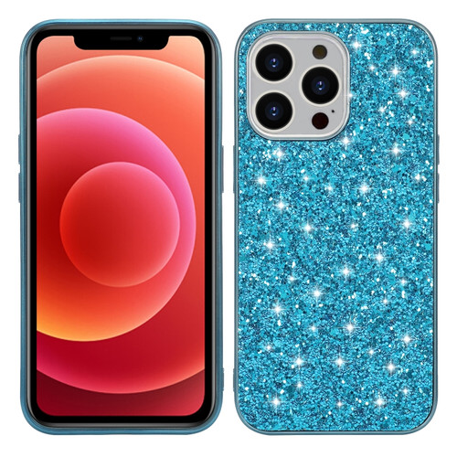 iPhone 13 Glitter Powder Shockproof TPU Protective Case - Blue