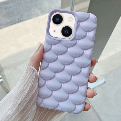 iPhone 13 3D Scale Style TPU Phone Case - Light Purple