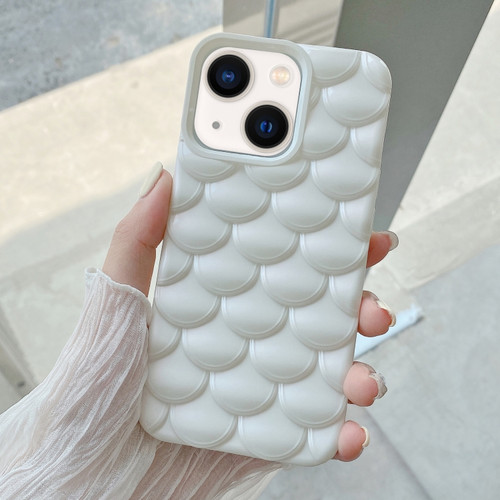 iPhone 13 3D Scale Style TPU Phone Case - White