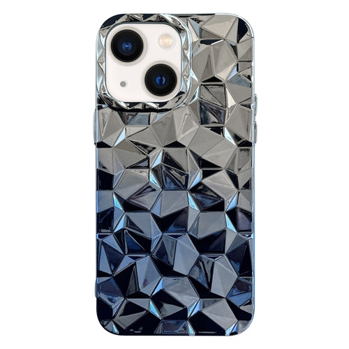 iPhone 13 Electroplating Honeycomb Edged TPU Gradient Phone Case - Blue