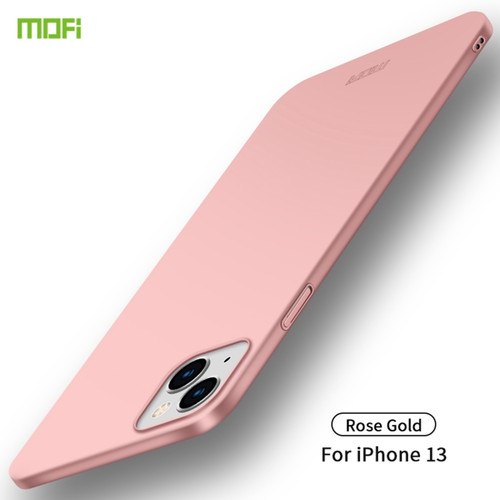iPhone 13 MOFI Frosted PC Ultra-thin Hard Case - Rose Gold