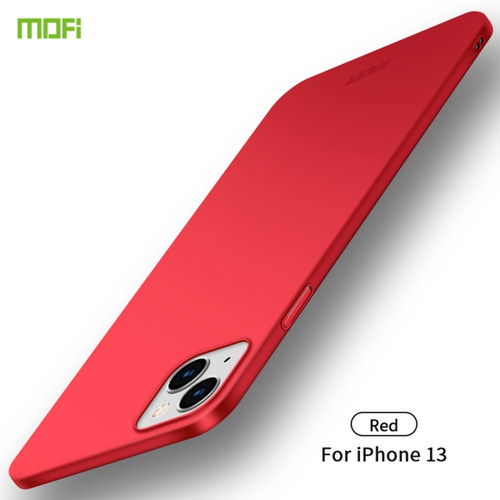 iPhone 13 MOFI Frosted PC Ultra-thin Hard Case - Red