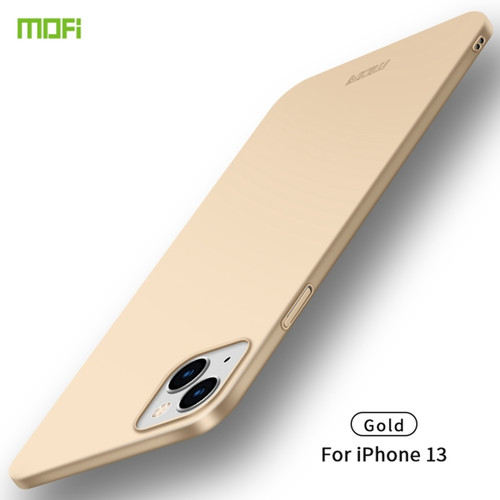 iPhone 13 MOFI Frosted PC Ultra-thin Hard Case - Gold