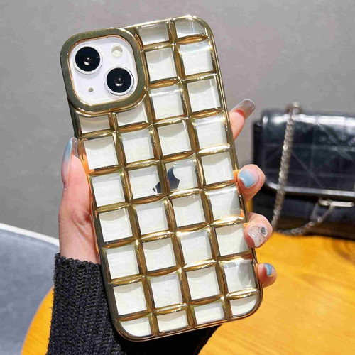 iPhone 13 3D Grid Phone Case - Gold