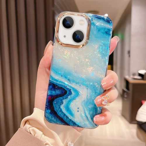 iPhone 13 Colorful Crystal Ripple TPU Phone Case - Blue