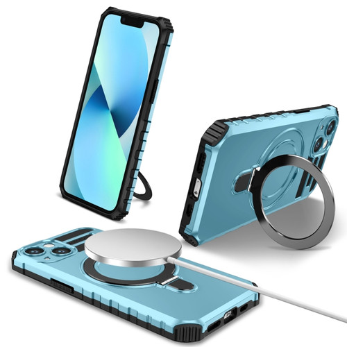 iPhone 13 MagSafe Magnetic Holder Phone Case - Light Blue