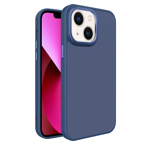 iPhone 13 All-inclusive TPU Edge Acrylic Back Phone Case - Navy Blue