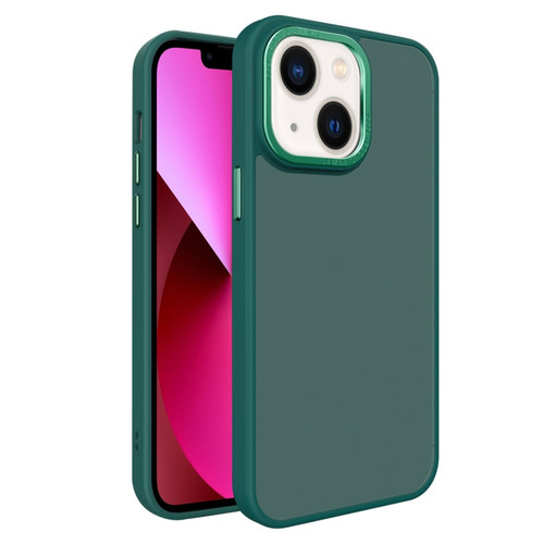 iPhone 13 All-inclusive TPU Edge Acrylic Back Phone Case - Green