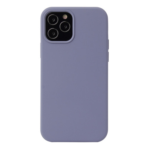 iPhone 13 Solid Color Liquid Silicone Shockproof Protective Case - Lavender Grey