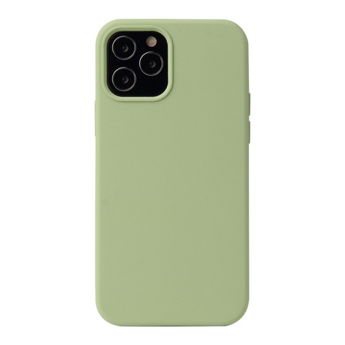 iPhone 13 Solid Color Liquid Silicone Shockproof Protective Case - Matcha Green